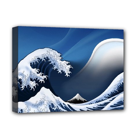 The Great Wave Off Kanagawa Deluxe Canvas 16  X 12  (stretched)  by Grandong