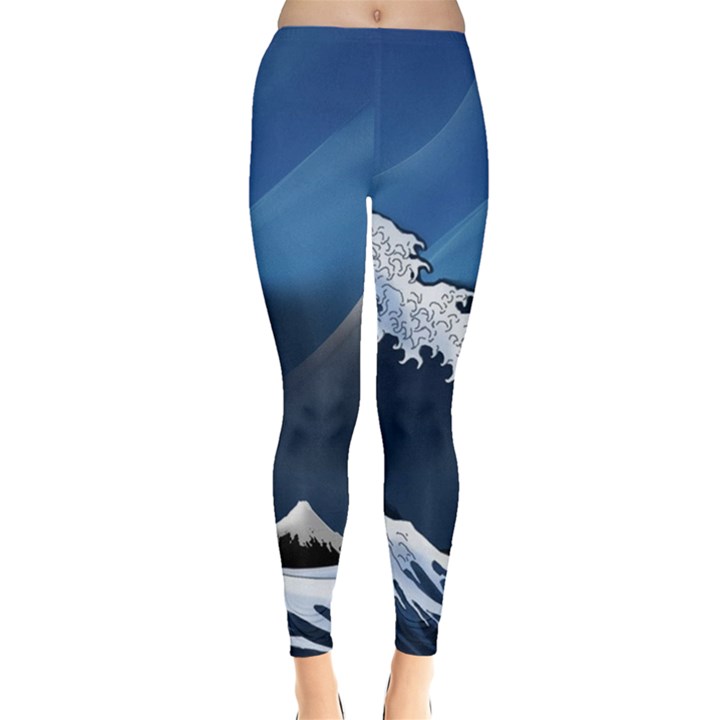 The Great Wave Off Kanagawa Leggings 