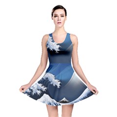 The Great Wave Off Kanagawa Reversible Skater Dress