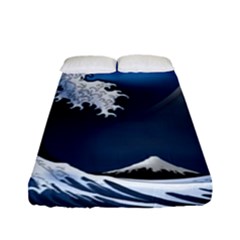 The Great Wave Off Kanagawa Fitted Sheet (full/ Double Size)