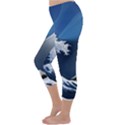 The Great Wave Off Kanagawa Capri Winter Leggings  View2