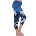 The Great Wave Off Kanagawa Capri Winter Leggings  View3