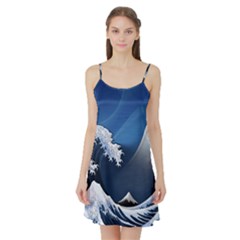 The Great Wave Off Kanagawa Satin Night Slip