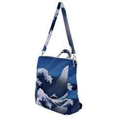 The Great Wave Off Kanagawa Crossbody Backpack by Grandong