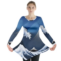 The Great Wave Off Kanagawa Long Sleeve Tunic 