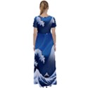 The Great Wave Off Kanagawa High Waist Short Sleeve Maxi Dress View2