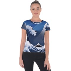 The Great Wave Off Kanagawa Short Sleeve Sports Top 