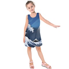 The Great Wave Off Kanagawa Kids  Sleeveless Dress