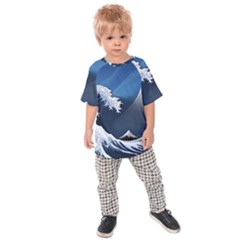 The Great Wave Off Kanagawa Kids  Raglan Tee