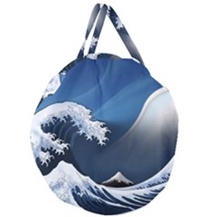 The Great Wave Off Kanagawa Giant Round Zipper Tote