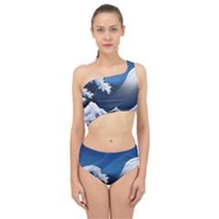 The Great Wave Off Kanagawa Spliced Up Two Piece Swimsuit by Grandong