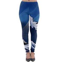 The Great Wave Off Kanagawa Lightweight Velour Leggings