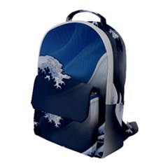 The Great Wave Off Kanagawa Flap Pocket Backpack (large)