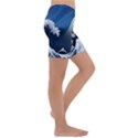 The Great Wave Off Kanagawa Kids  Lightweight Velour Capri Yoga Leggings View3