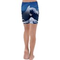 The Great Wave Off Kanagawa Kids  Lightweight Velour Capri Yoga Leggings View4