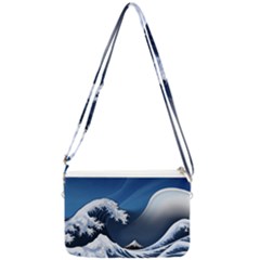 The Great Wave Off Kanagawa Double Gusset Crossbody Bag