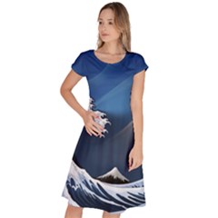 The Great Wave Off Kanagawa Classic Short Sleeve Dress