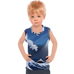 The Great Wave Off Kanagawa Kids  Sport Tank Top