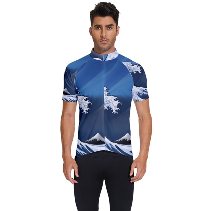 The Great Wave Off Kanagawa Men s Short Sleeve Cycling Jersey