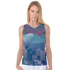 The Sun City Tokyo Japan Volcano Kyscrapers Building Women s Basketball Tank Top by Grandong