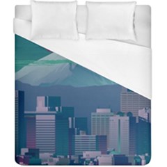 The Sun City Tokyo Japan Volcano Kyscrapers Building Duvet Cover (california King Size) by Grandong