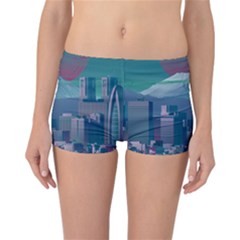 The Sun City Tokyo Japan Volcano Kyscrapers Building Reversible Boyleg Bikini Bottoms by Grandong