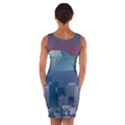 The Sun City Tokyo Japan Volcano Kyscrapers Building Wrap Front Bodycon Dress View2