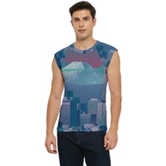 The Sun City Tokyo Japan Volcano Kyscrapers Building Men s Raglan Cap Sleeve Tee