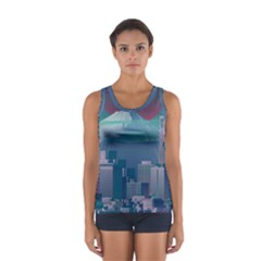 The Sun City Tokyo Japan Volcano Kyscrapers Building Sport Tank Top  by Grandong