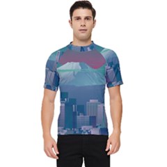 The Sun City Tokyo Japan Volcano Kyscrapers Building Men s Short Sleeve Rash Guard by Grandong