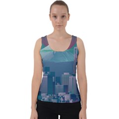 The Sun City Tokyo Japan Volcano Kyscrapers Building Velvet Tank Top by Grandong