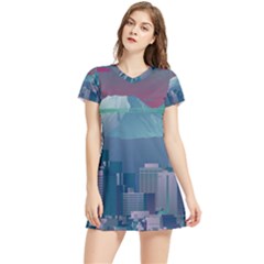 The Sun City Tokyo Japan Volcano Kyscrapers Building Women s Sports Skirt by Grandong