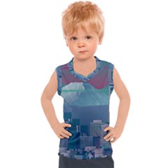 The Sun City Tokyo Japan Volcano Kyscrapers Building Kids  Sport Tank Top