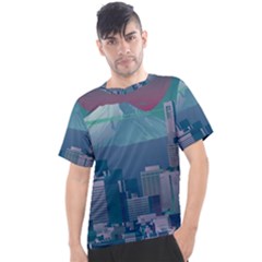 The Sun City Tokyo Japan Volcano Kyscrapers Building Men s Sport Top by Grandong