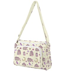 Beautiful Beauty Cartoon Cat Front Pocket Crossbody Bag by Grandong