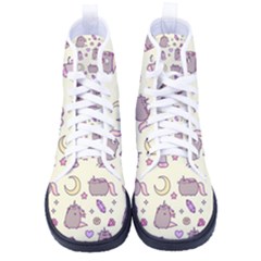 Beautiful Beauty Cartoon Cat Kid s High-top Canvas Sneakers