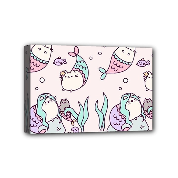 Cartoon Cat Cute Animal Design Drawing Illustration Kawaii Mini Canvas 6  x 4  (Stretched)