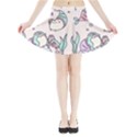 Cartoon Cat Cute Animal Design Drawing Illustration Kawaii Mini Flare Skirt View3