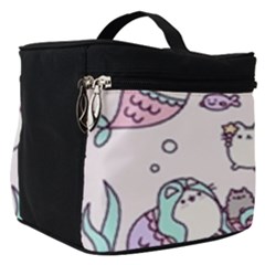 Cartoon Cat Cute Animal Design Drawing Illustration Kawaii Make Up Travel Bag (small) by Grandong