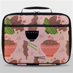 Doodle Yakisoba Seamless Pattern Background Cartoon Japanese Street Food Full Print Lunch Bag by Grandong