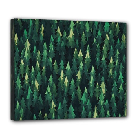 Forest Illustration Deluxe Canvas 24  X 20  (stretched)