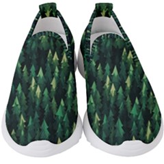 Forest Illustration Kids  Slip On Sneakers by Grandong