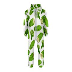 Vegetable Pattern With Composition Broccoli Hooded Jumpsuit (kids) by Grandong