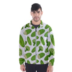 Vegetable Pattern With Composition Broccoli Men s Windbreaker by Grandong