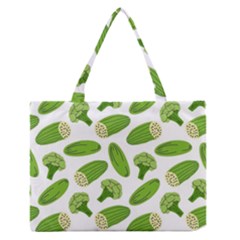 Vegetable Pattern With Composition Broccoli Zipper Medium Tote Bag by Grandong