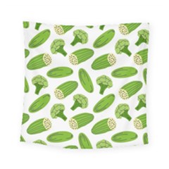 Vegetable Pattern With Composition Broccoli Square Tapestry (small) by Grandong