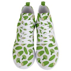 Vegetable Pattern With Composition Broccoli Men s Lightweight High Top Sneakers