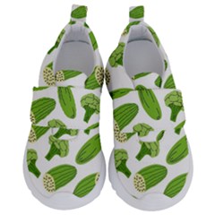 Vegetable Pattern With Composition Broccoli Kids  Velcro No Lace Shoes by Grandong