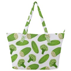 Vegetable Pattern With Composition Broccoli Full Print Shoulder Bag by Grandong