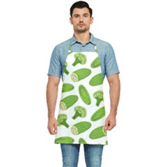 Vegetable Pattern With Composition Broccoli Kitchen Apron